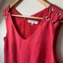Gerard Darel Pink 100% Linen Sleeveless Shift Dress Size EU 40 UK 12 Image 3