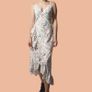 Floral Wrap Midi Dress with Ruffles Image 3