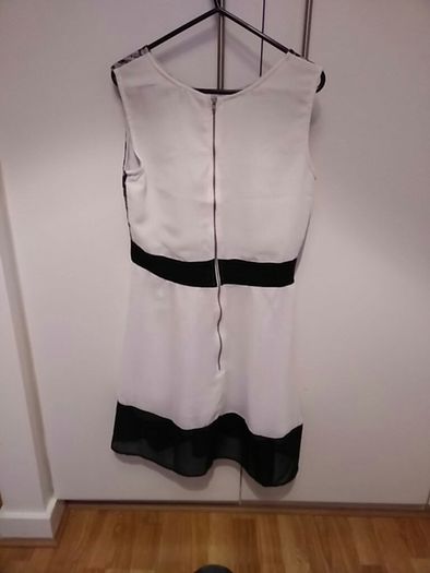 Pink Brand Black Lace and White Dress