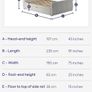 King Size, Grey Lucia Upholstered Bed Frame Image 5