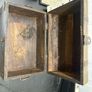 Rustic Wooden Barrel-Top Storage Chest Image 2
