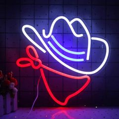Cowboy Hat Neon Lights Signs Cowboys Neon Signs Cowboy Lights for Wall Decor Cool Neon Bar Sign for Room Accessories,Calgary Stampede,Teen Boy Room Decor, Man Cave,Club (FREE POSTAGE)