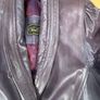 Vintage Italian Vera Pelle Leather Jacket Womens Small - Burgundy -Shoulder Pads Image 6