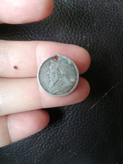 1896 South Africa Silver 6 Pence Coin