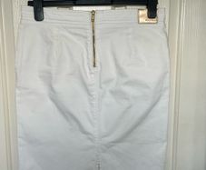 Part Two White Denim Stretch Skirt - Size 38 / Size 10/12