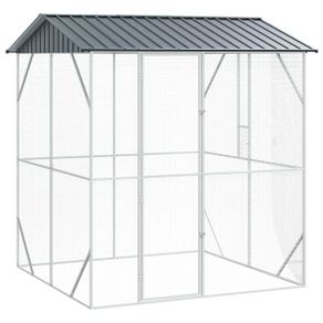 Bird Cage Anthracite 215 x 208 x 247 cm Galvanised Steel