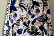 Ladies Cream Patterned Satin Shirt