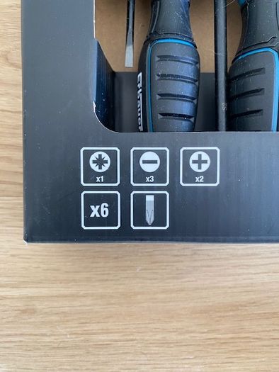 Erbauer Standard Mixed Screwdriver Set 6 Piece Brand New