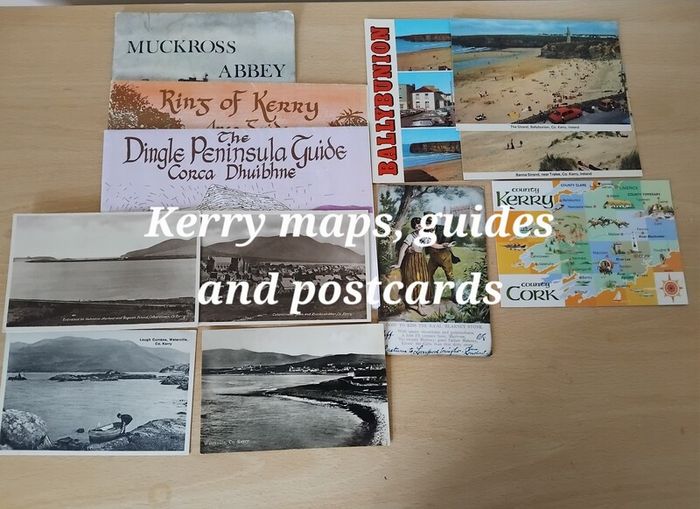 Job lot vintage Irish tourist maps, guides, holiday snaps & postcards 1950s onwards FREEPOST