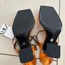 Zara metallic orange heels BNWT Image 4