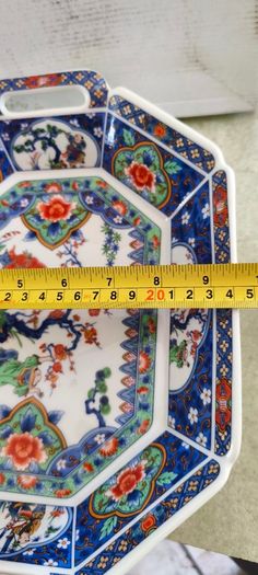 Japanese Antique Octagonal Dish, Amari Fukagawa, Stamped, Excellent Condition .