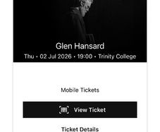 Glen Hansard - Trinity College - Thursday 2nd July