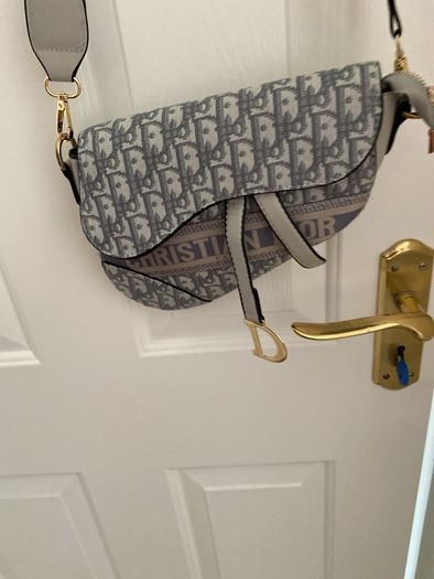 Beautiful inspired grey cross overt bag