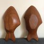 Hand carved fish shaped teak wood bowls Image 2