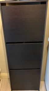 Shoe cabinet with 3 compartments