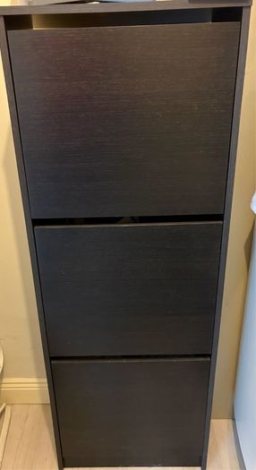 Shoe cabinet with 3 compartments