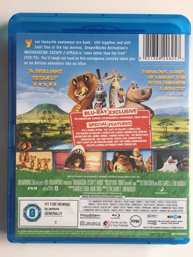 Madagascar 2: Escape 2 Africa (Dreamworks) [2008] [Blu-ray Animated Movie]
