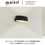 Oval Wall Light - Black/Gold Image 2