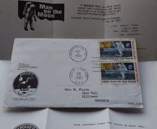 USA Stamps : First Man On The Moon - Apollo 11 , Sunday Independent - 1969 First Day Cover