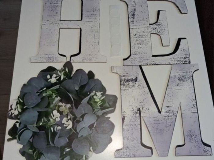 Brand New Wooden 'Home' Decor - Adhesive Wall Mounted