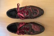 Ladies Pasarela burgundy floral velor and glitter trainers Eu 40 Uk 6.5