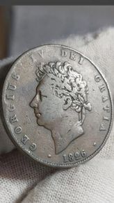 1826 Halfpenny George IV incuse lines