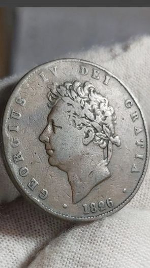 1826 Halfpenny George IV incuse lines