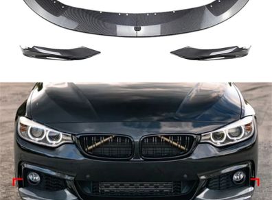 4pcs M Performance Style Car Front Bumper Lip Spoiler Splitter For BMW F32 F33 F36 4 Series 420i 420d 430i 430d M440i M440d 2014-2020
