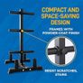 6-Pegs Olympic Weight Plate Rack & 4 Barbells  363 kg Capacity, Heavy-Duty Gym Organiser, Scratch-Resistant Frame, Powder-Coat Finish, Easy to Assemble, Compact & Space-Saving Image 7