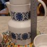 Fabulous Vintage Arklow Pottery Coffee Pot, Pot Warmer Stand, Milk Jug and Sugar Bowl in the Stunning "Larne" Pattern, Cobalt Blue Colourway Image 8