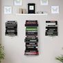 NEW SALE | Invisible Floating Bookshelf for Wall Mounted, 4 Tier Vertical Spine Book Tower, 2 Pack White Image 4