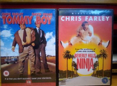 Chris Farley Dvd Bundle Collection Tommy Boy + Beverly Hills Ninja Rare Comedy Movies