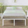 High White Double Bed Frame 4ft 6 with Rounded Corners Image 3