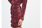 Lavish Alice Pleated Sequin Mini Dress