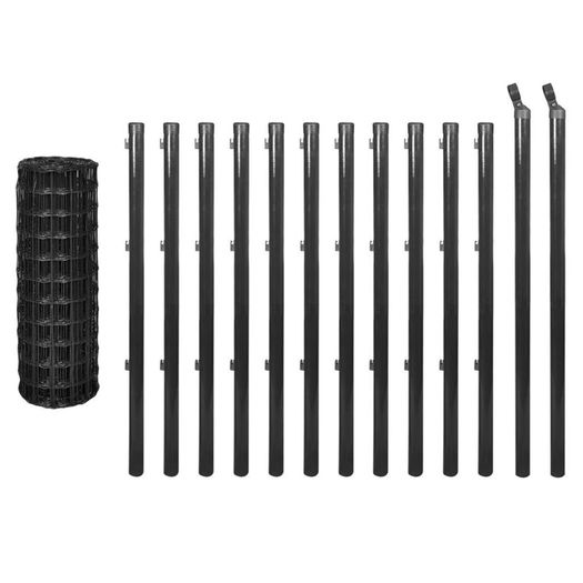 Euro Fence Steel 25x0.8 m Grey