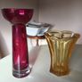 Glassware - Coloured Glass Vases X 2. Image 2