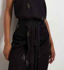 river island black embellished top and skirt