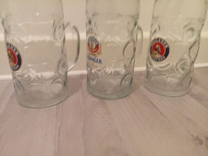 Original Erdinger Weissbrau 1litre Beer Glasses
