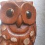 Hardwood carved Tawny owls Image 6