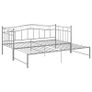 Pull-out Sofa Bed Frame Grey Metal 90x200 cm Image 3