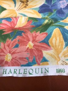 Vintage 1993 Harlequin Fabric 3.5m - Jo Bound 'Kenitra' Tropical Floral Material