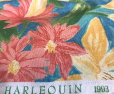 Vintage 1993 Harlequin Fabric 3.5m - Jo Bound 'Kenitra' Tropical Floral Material