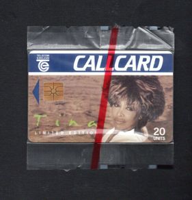 1993 Ireland 20 unit Tina Turner (EMI) Call Card Mint in Packaging. Telecom Eireann card number 1045.