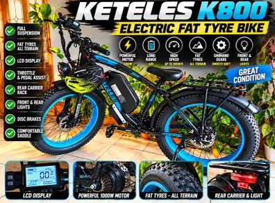 Keteles K800 2000w Dual Motor Bike Only 10 Miles