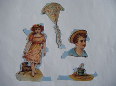 Vintage Embossed Scraps - Seaside Theme