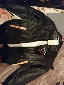 Nickelson leather jacket size 6 black