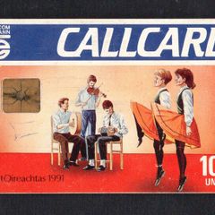 1991 Ireland 100 unit An tOireachtas Callcard was issued to promote the Oireachtas festival which celebrates the irish language and culture (Gemplus GEM1) Call Card Used but has 2 units remaining Marlborough Street address. Telecom Eireann card number 103