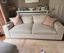 Large Cream 2-Seater Sofa