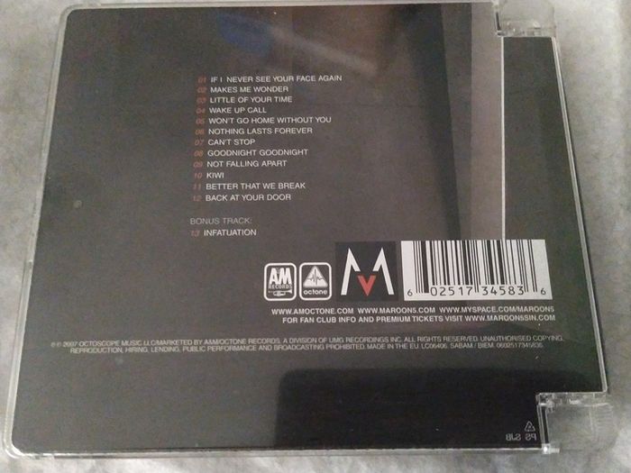 Maroon 5 - It Won't Be Soon Before Long Cd
