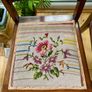 Pair of mahogany Chairs with tapestry seats Image 4
